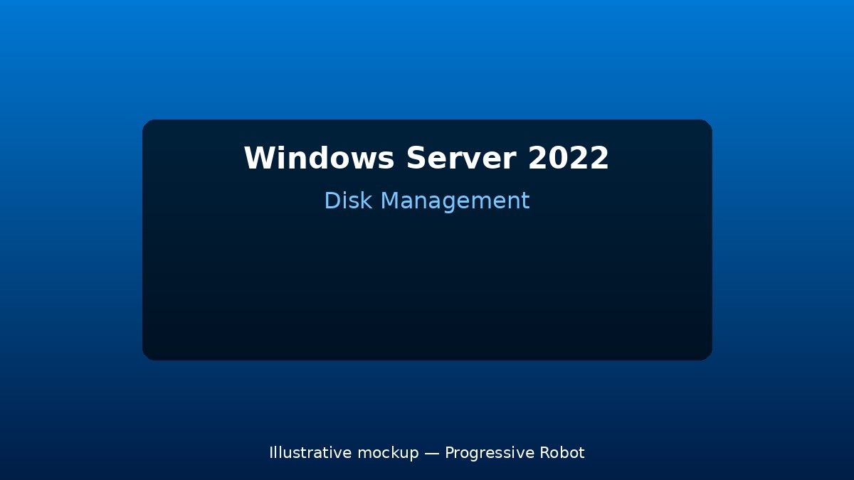 Windows Server 2022 β Storage Replica partnership stuck in initial sync state β Fix & Prevention 8 Illustrative mockup for windows-server-2022 β disk_management