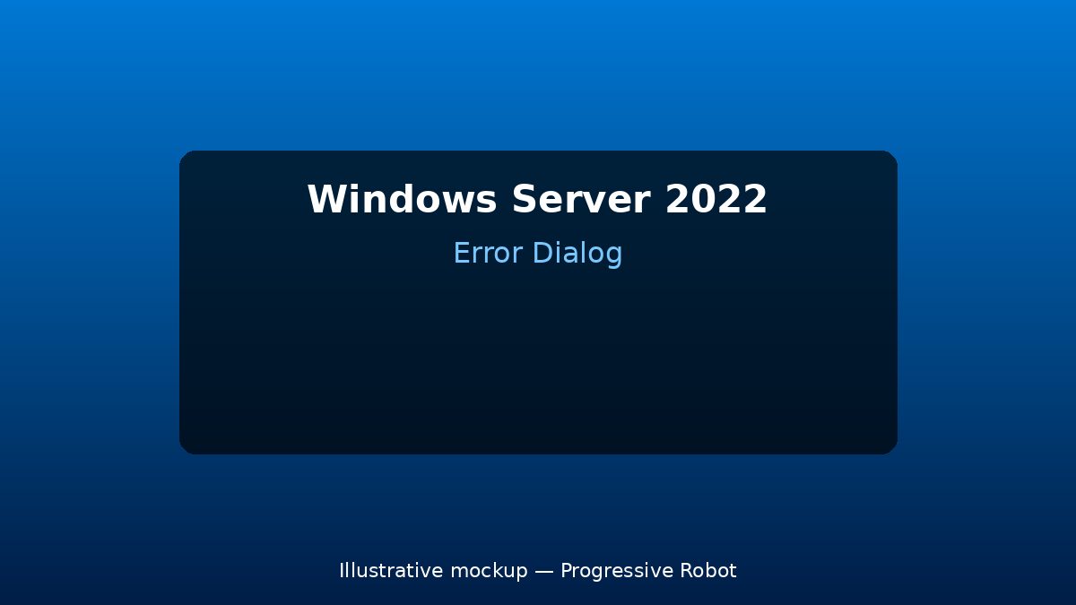 Windows Server 2022 β Work Folders client sync fails with conflict resolution loop β Fix & Prevention 9 Illustrative mockup for windows-server-2022 β error_dialog