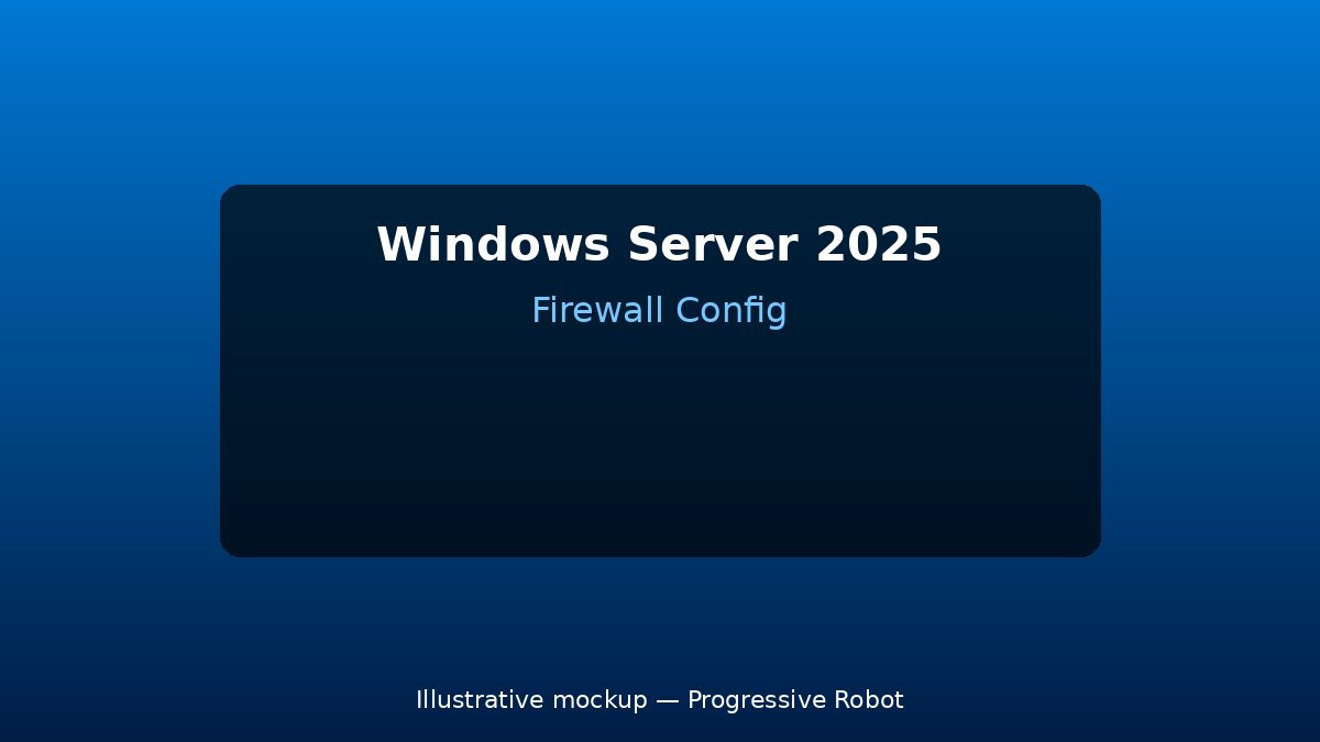 Windows Server 2025 Windows Firewall Blocking Inbound RDP After Feature Update β Fix & Prevention 8 Illustrative mockup for windows-server-2025 β firewall_config