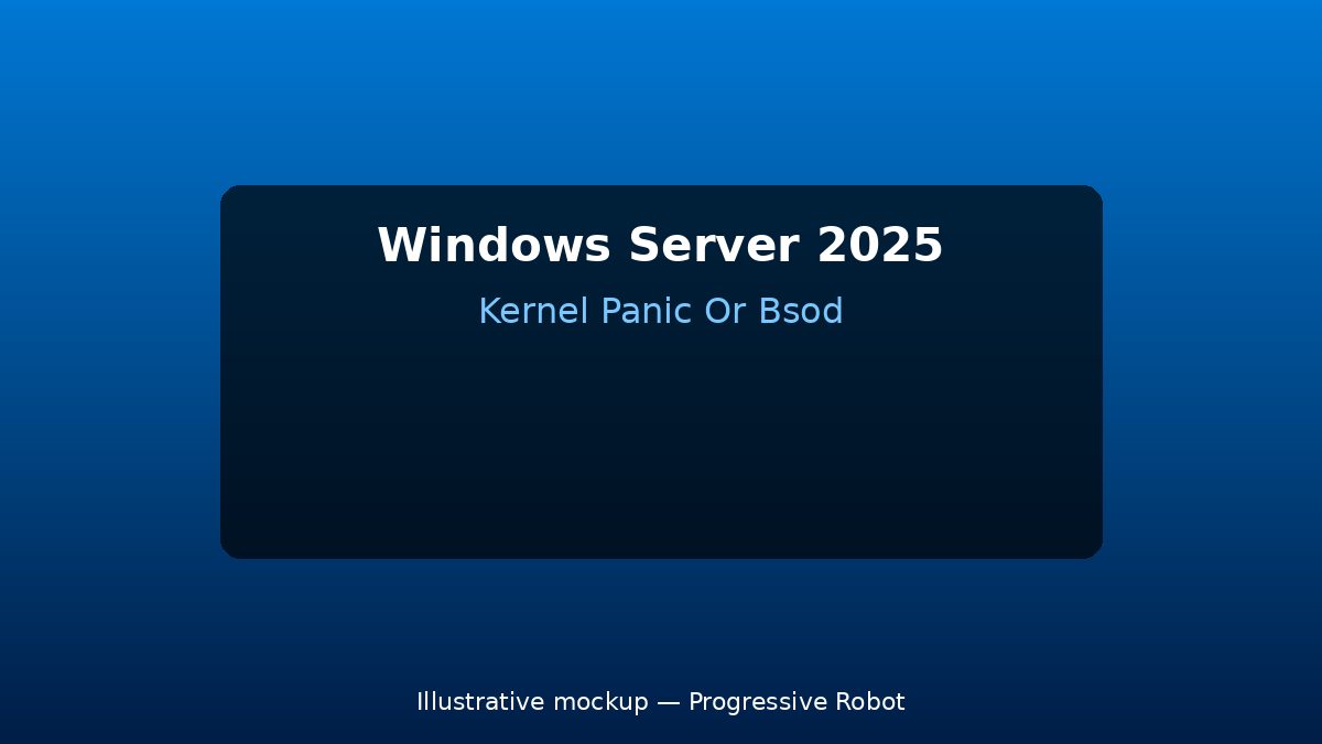 Windows Server 2025 Fails to Boot After BIOS Firmware Update — Fix & Prevention 8 Illustrative mockup for windows-server-2025 — kernel_panic_or_bsod
