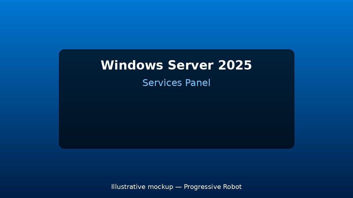 Windows Server 2025 SCM Service Fails to Start at Boot — Fix & Prevention 8 Illustrative mockup for windows-server-2025 — services_panel