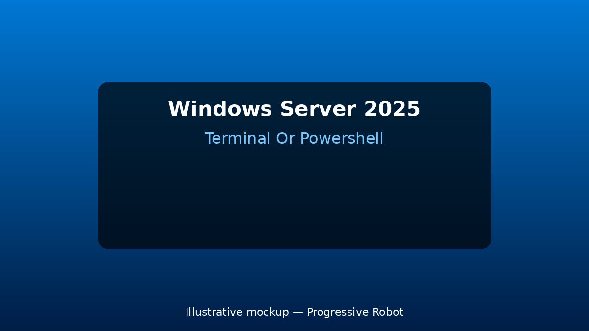 Windows Server 2025 β SQL Server backup compression consuming 100% CPU blocking production queries β Fix & Prevention 8 Illustrative mockup for windows-server-2025 β terminal_or_powershell