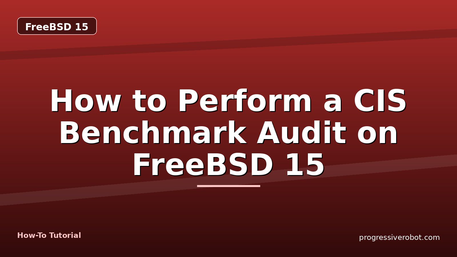 How to Perform a CIS Benchmark Audit on FreeBSD 15 — step-by-step FreeBSD 15 tutorial on Progressive Robot