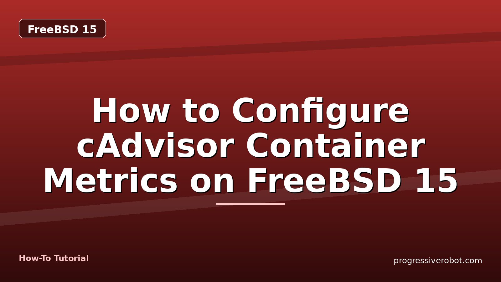 How to Configure cAdvisor Container Metrics on FreeBSD 15 — step-by-step FreeBSD 15 tutorial on Progressive Robot