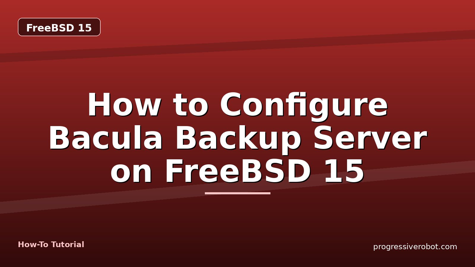 How to Configure Bacula Backup Server on FreeBSD 15 — step-by-step FreeBSD 15 tutorial on Progressive Robot