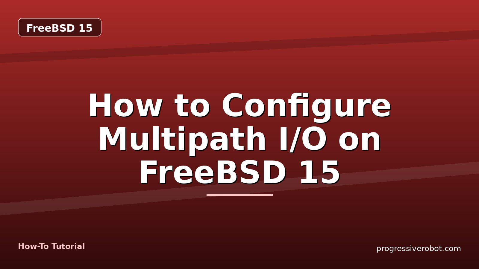 How to Configure Multipath I/O on FreeBSD 15 — step-by-step FreeBSD 15 tutorial on Progressive Robot