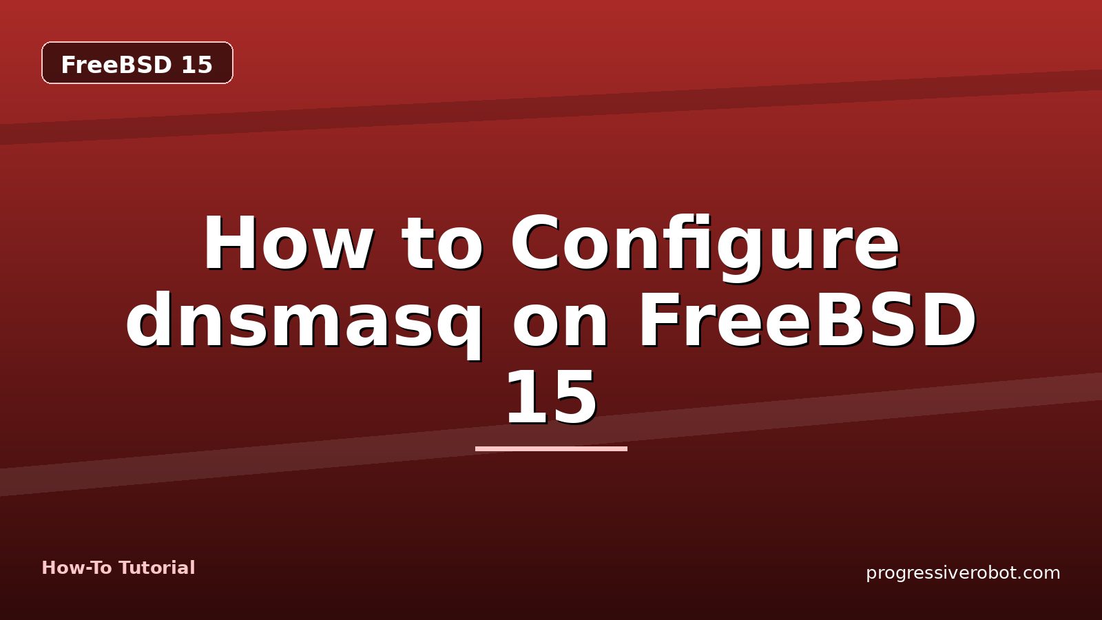 How to Configure dnsmasq on FreeBSD 15 — step-by-step FreeBSD 15 tutorial on Progressive Robot