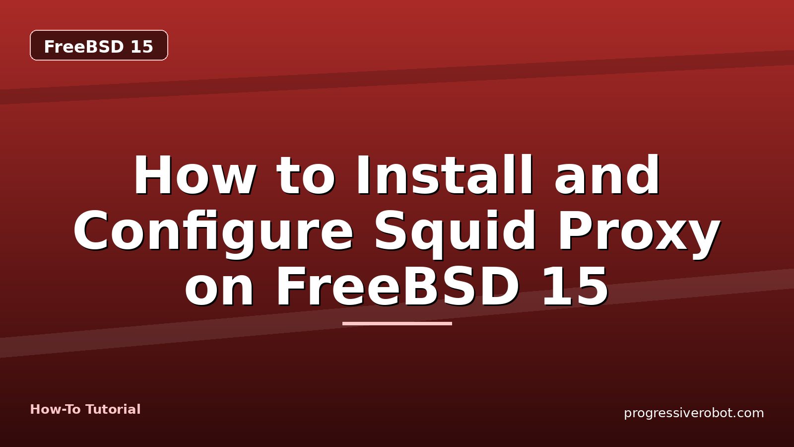 How to Install and Configure Squid Proxy on FreeBSD 15 — step-by-step FreeBSD 15 tutorial on Progressive Robot