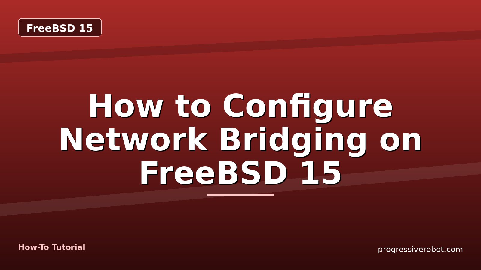 How to Configure Network Bridging on FreeBSD 15 — step-by-step FreeBSD 15 tutorial on Progressive Robot