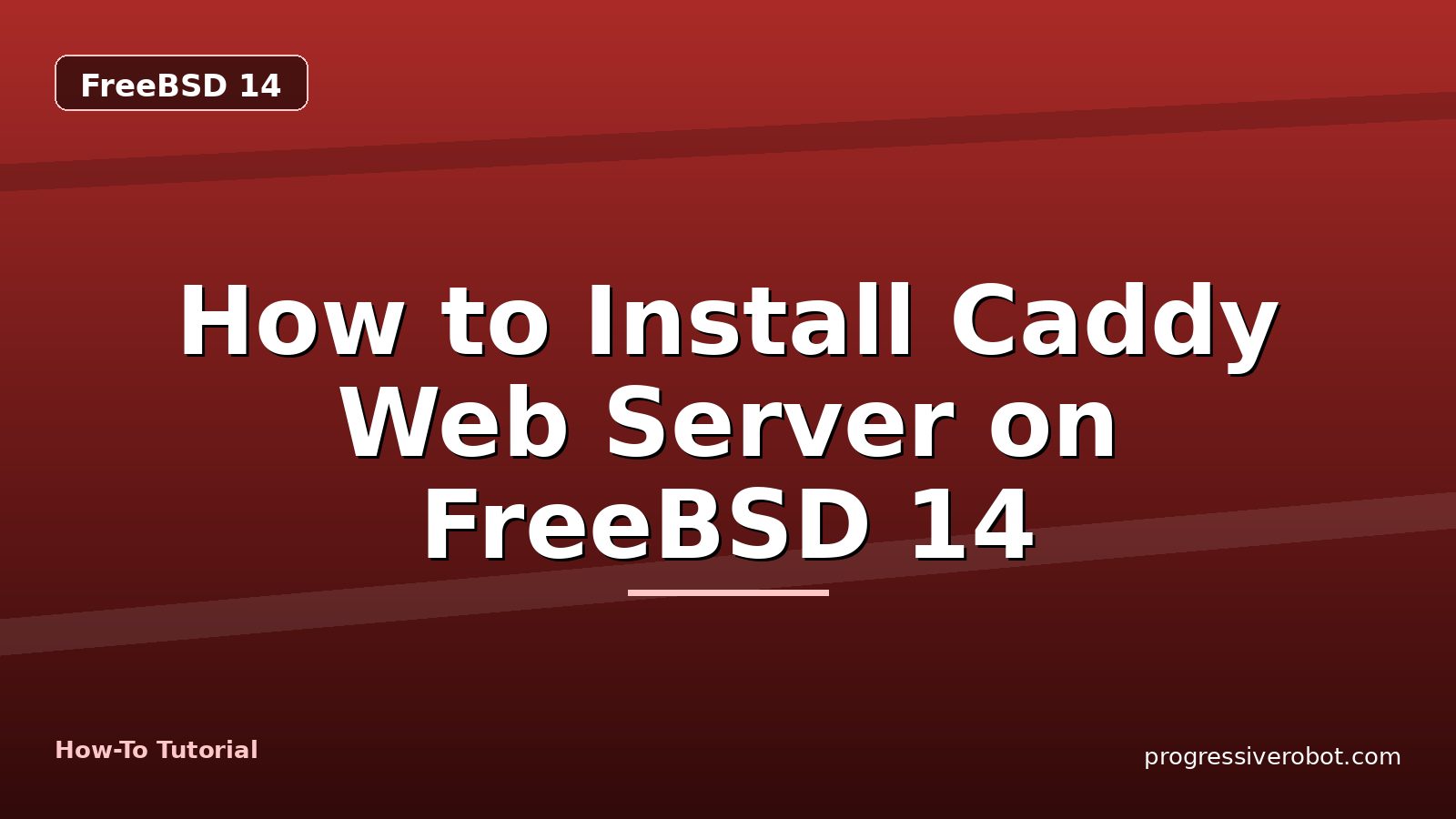 How to Install Caddy Web Server on FreeBSD 14 — step-by-step FreeBSD 14 tutorial on Progressive Robot