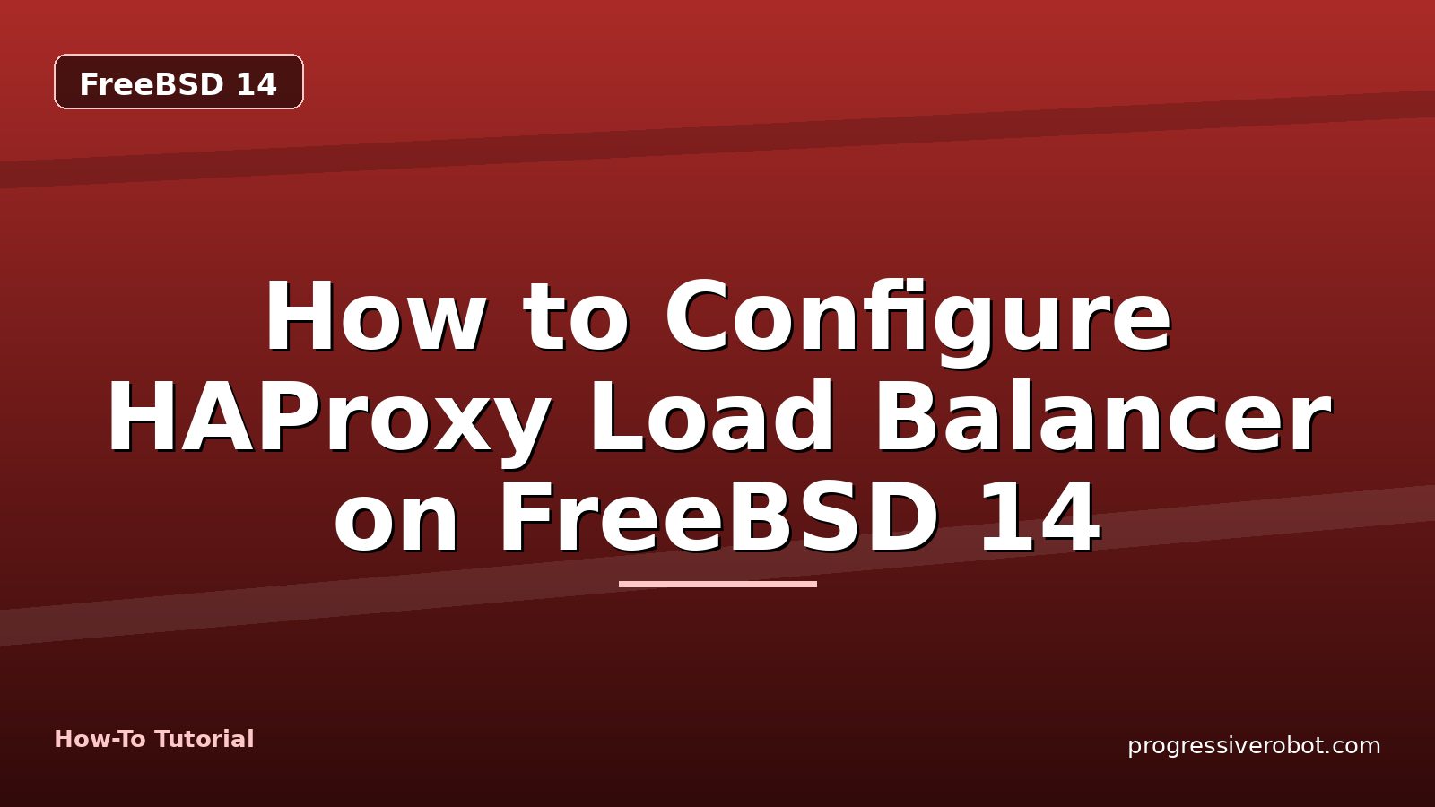 How to Configure HAProxy Load Balancer on FreeBSD 14 — step-by-step FreeBSD 14 tutorial on Progressive Robot