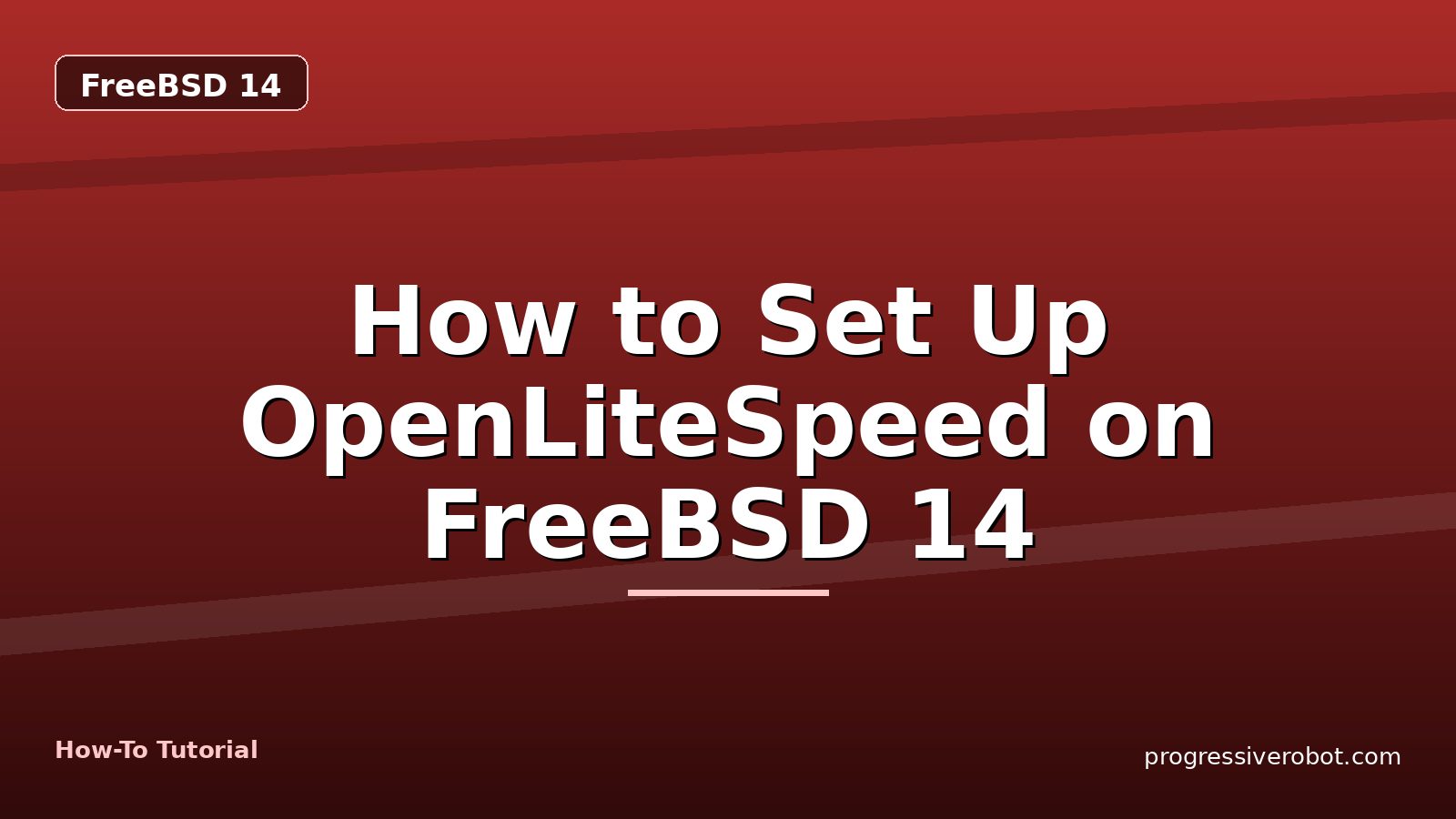 How to Set Up OpenLiteSpeed on FreeBSD 14 — step-by-step FreeBSD 14 tutorial on Progressive Robot