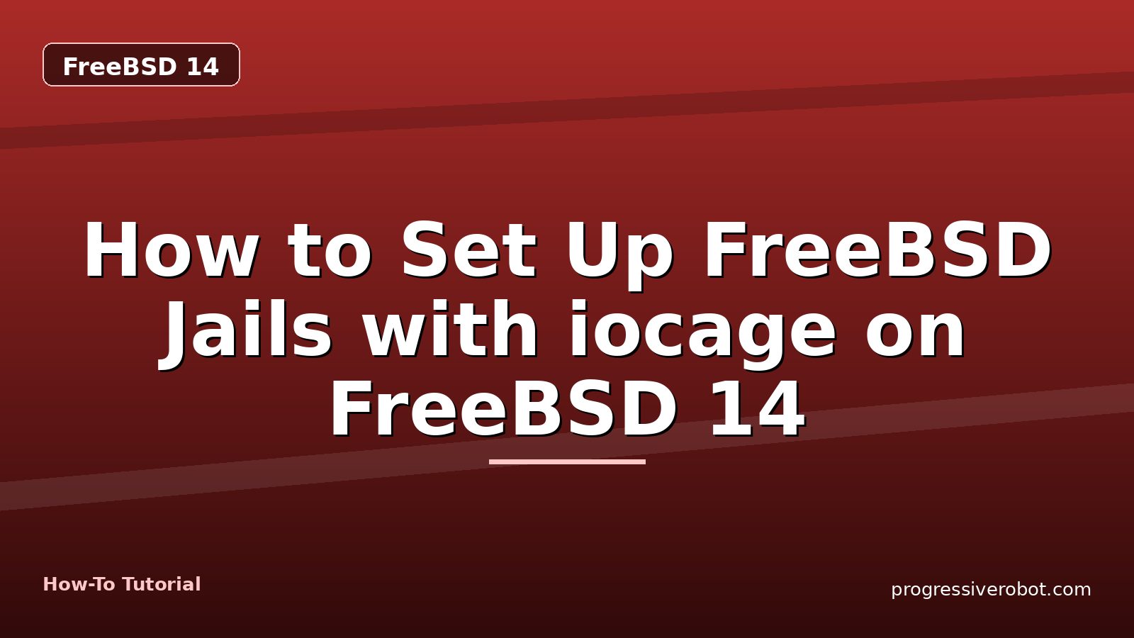 How to Set Up FreeBSD Jails with iocage on FreeBSD 14 — step-by-step FreeBSD 14 tutorial on Progressive Robot