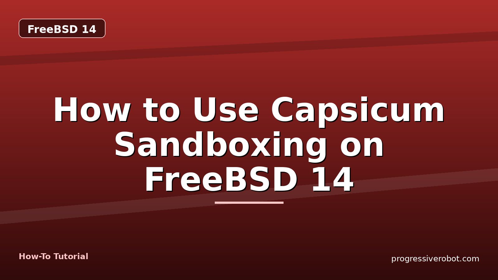 How to Use Capsicum Sandboxing on FreeBSD 14 — step-by-step FreeBSD 14 tutorial on Progressive Robot
