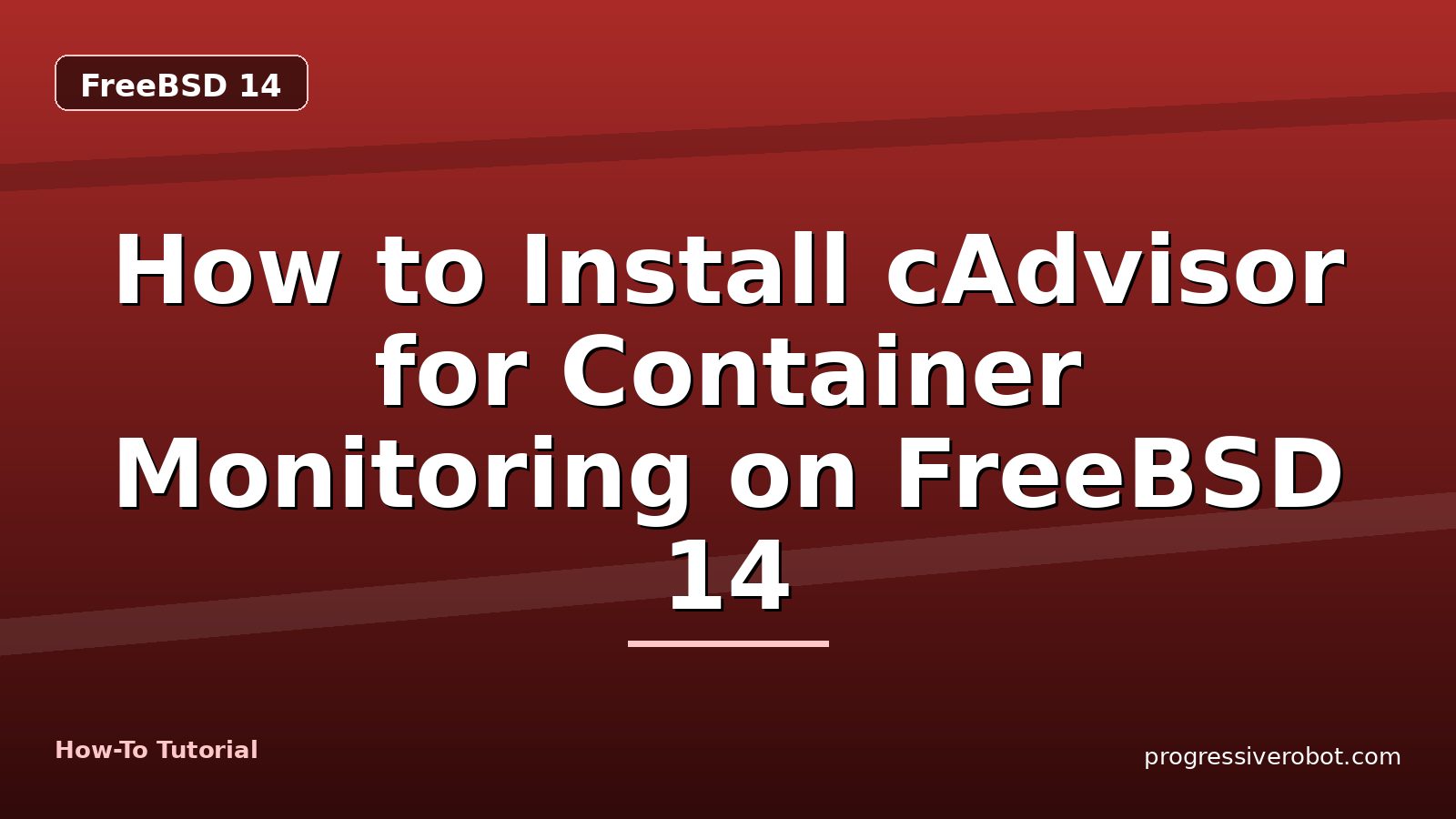 How to Install cAdvisor for Container Monitoring on FreeBSD 14 — step-by-step FreeBSD 14 tutorial on Progressive Robot
