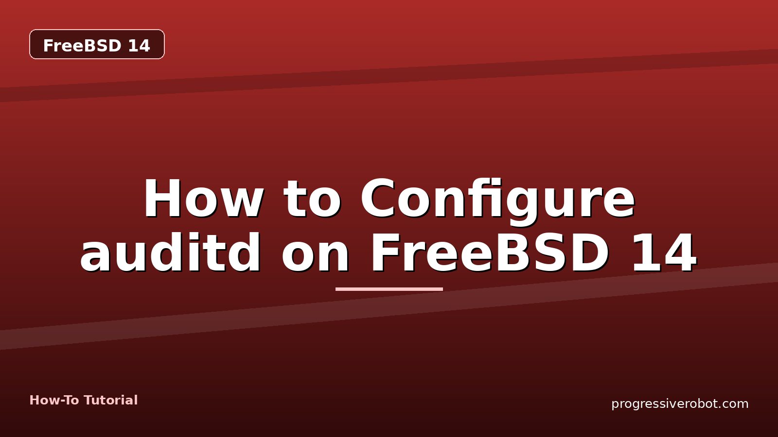 How to Configure auditd on FreeBSD 14 — step-by-step FreeBSD 14 tutorial on Progressive Robot