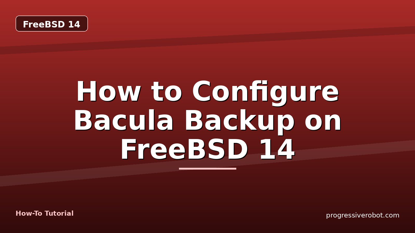 How to Configure Bacula Backup on FreeBSD 14 — step-by-step FreeBSD 14 tutorial on Progressive Robot