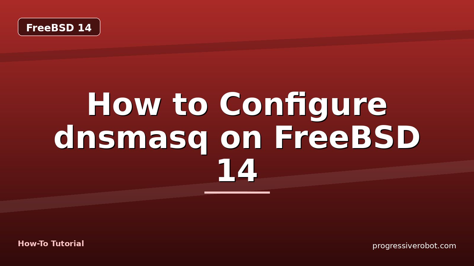 How to Configure dnsmasq on FreeBSD 14 — step-by-step FreeBSD 14 tutorial on Progressive Robot