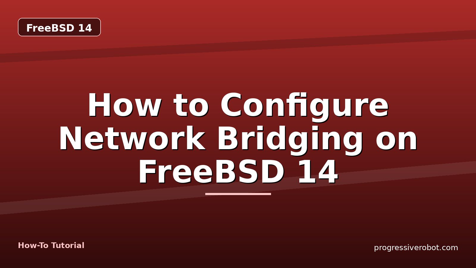 How to Configure Network Bridging on FreeBSD 14 — step-by-step FreeBSD 14 tutorial on Progressive Robot
