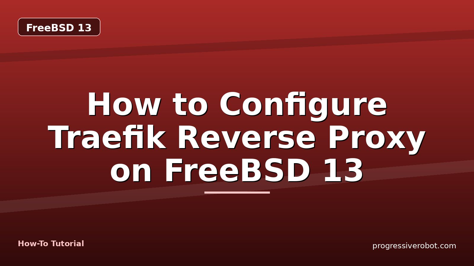 How to Configure Traefik Reverse Proxy on FreeBSD 13 — step-by-step FreeBSD 13 tutorial on Progressive Robot