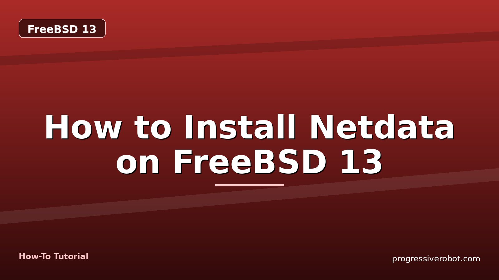 How to Install Netdata on FreeBSD 13 — step-by-step FreeBSD 13 tutorial on Progressive Robot