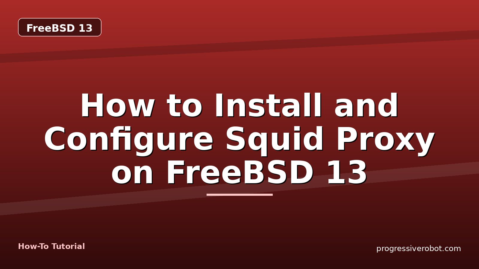 How to Install and Configure Squid Proxy on FreeBSD 13 — step-by-step FreeBSD 13 tutorial on Progressive Robot