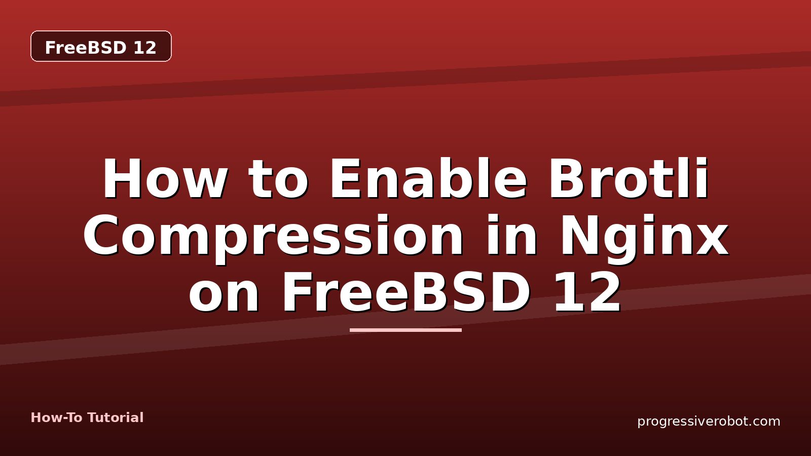 How to Enable Brotli Compression in Nginx on FreeBSD 12 — step-by-step FreeBSD 12 tutorial on Progressive Robot