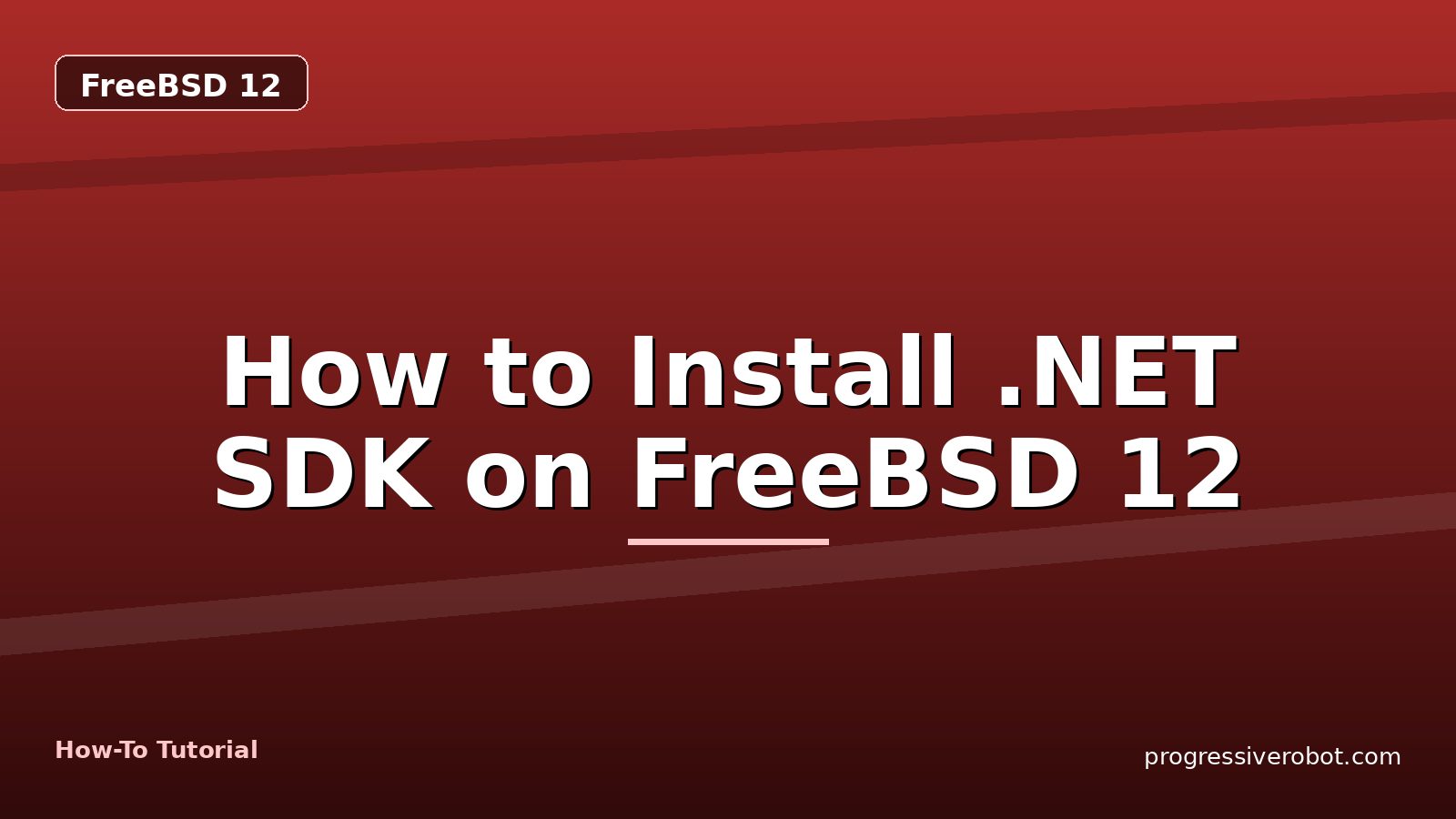 How to Install .NET SDK on FreeBSD 12 — step-by-step FreeBSD 12 tutorial on Progressive Robot