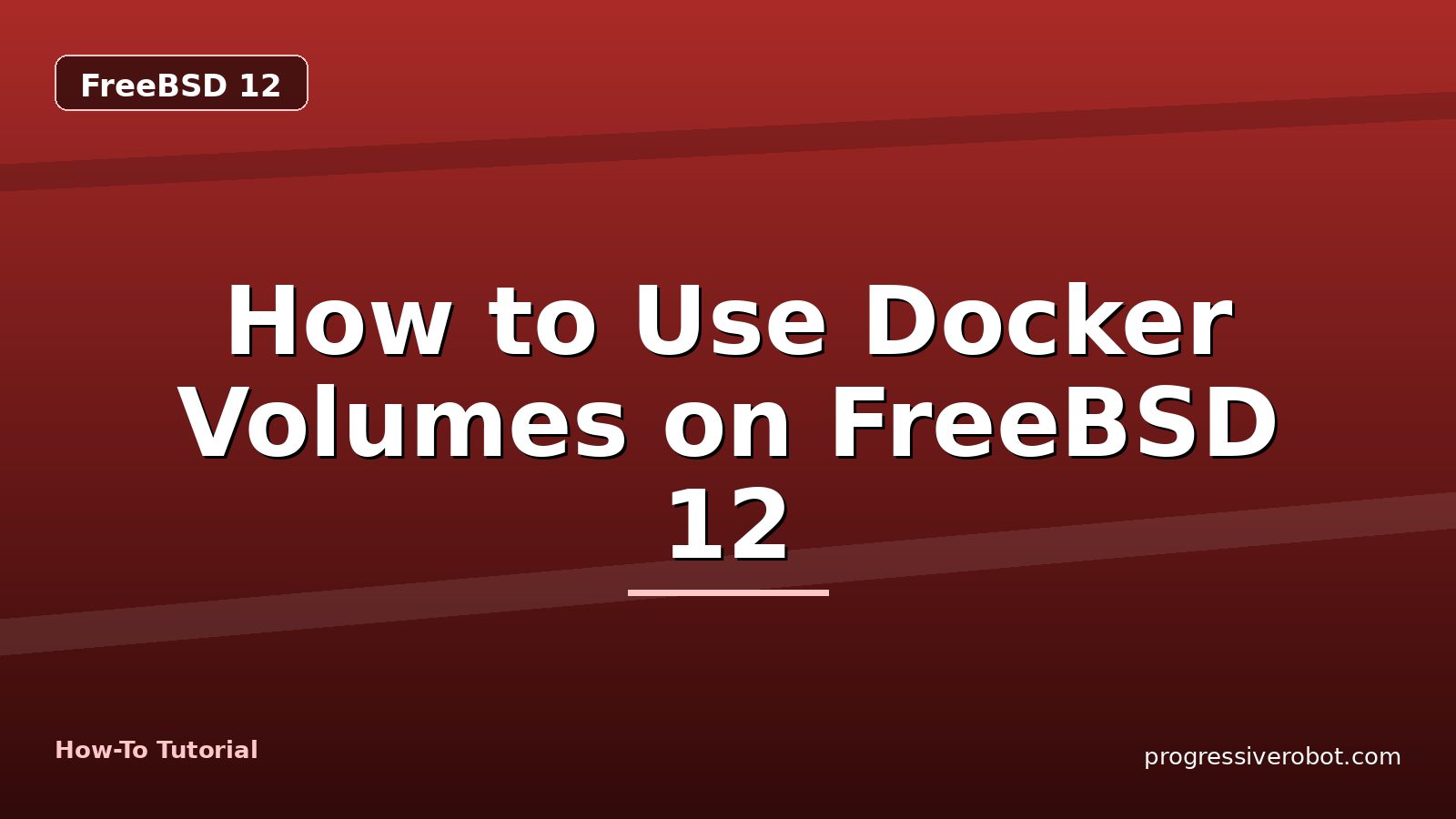 How to Use Docker Volumes on FreeBSD 12 — step-by-step FreeBSD 12 tutorial on Progressive Robot