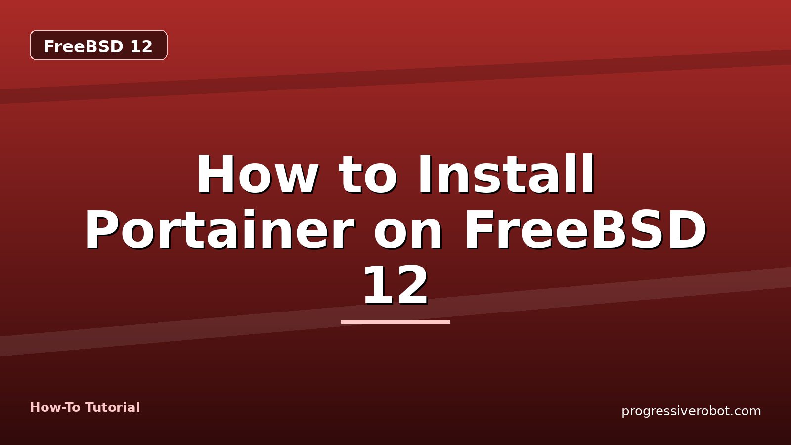 How to Install Portainer on FreeBSD 12 — step-by-step FreeBSD 12 tutorial on Progressive Robot