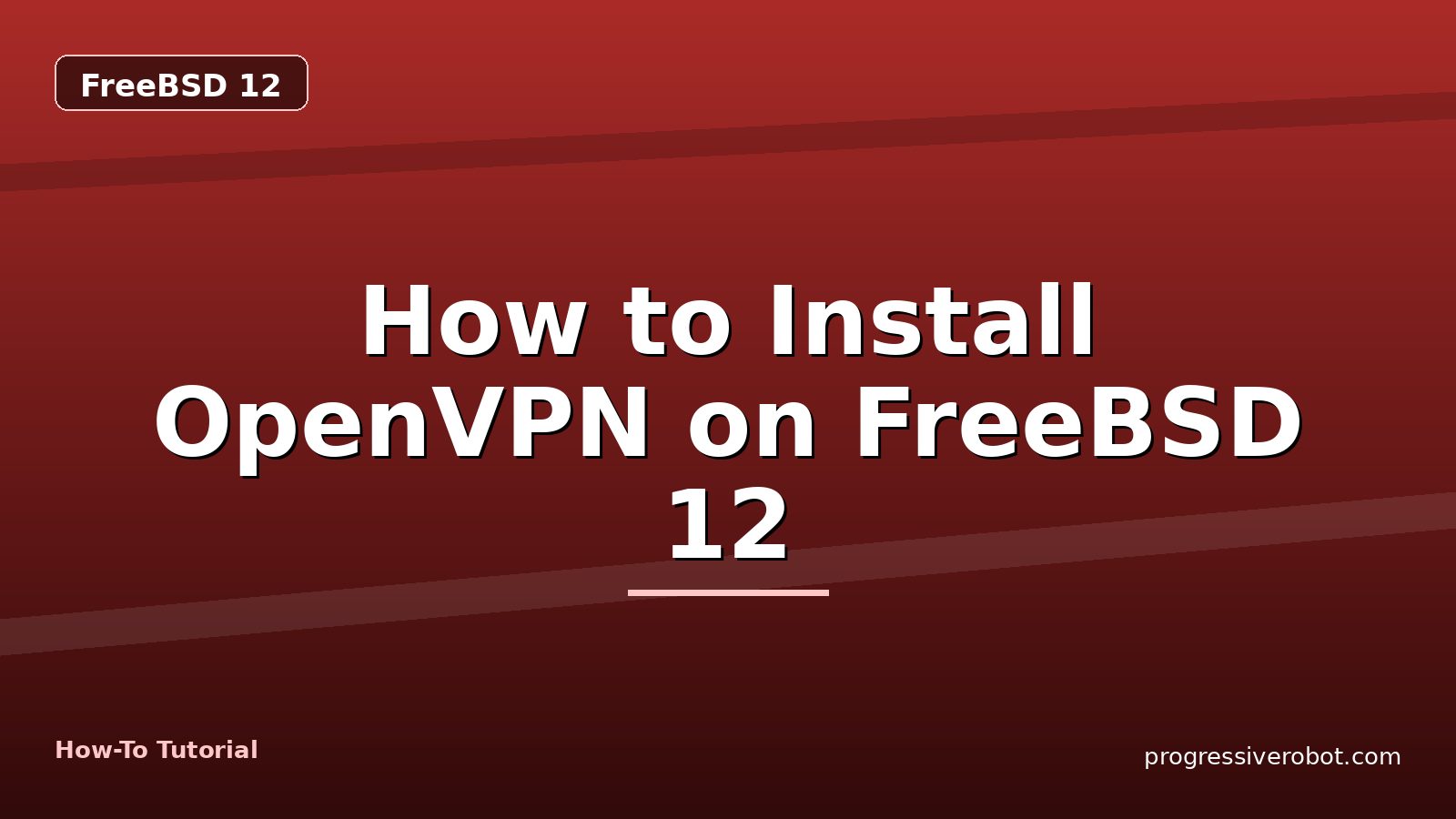 How to Install OpenVPN on FreeBSD 12 — step-by-step FreeBSD 12 tutorial on Progressive Robot