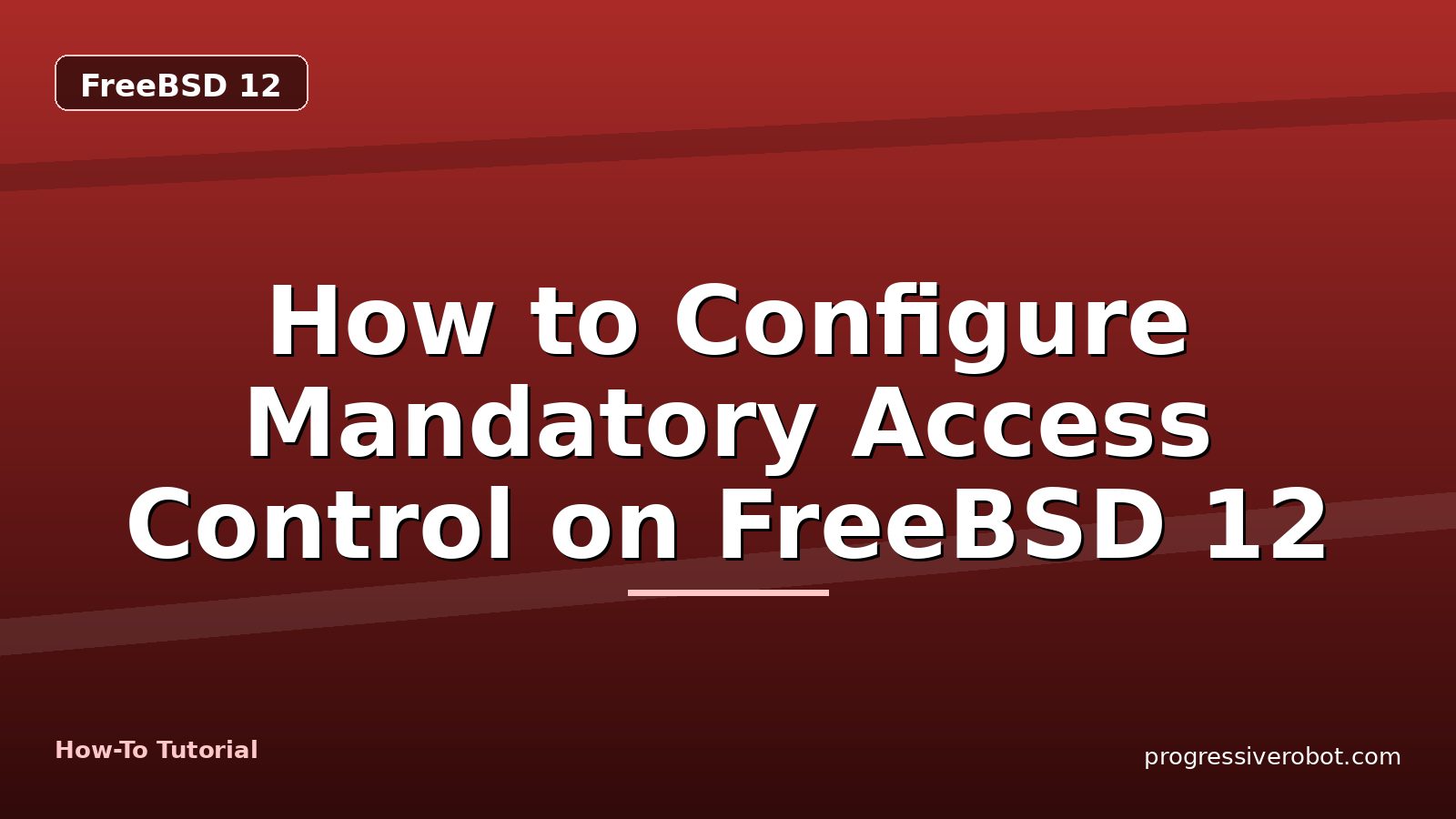 How to Configure Mandatory Access Control on FreeBSD 12 — step-by-step FreeBSD 12 tutorial on Progressive Robot