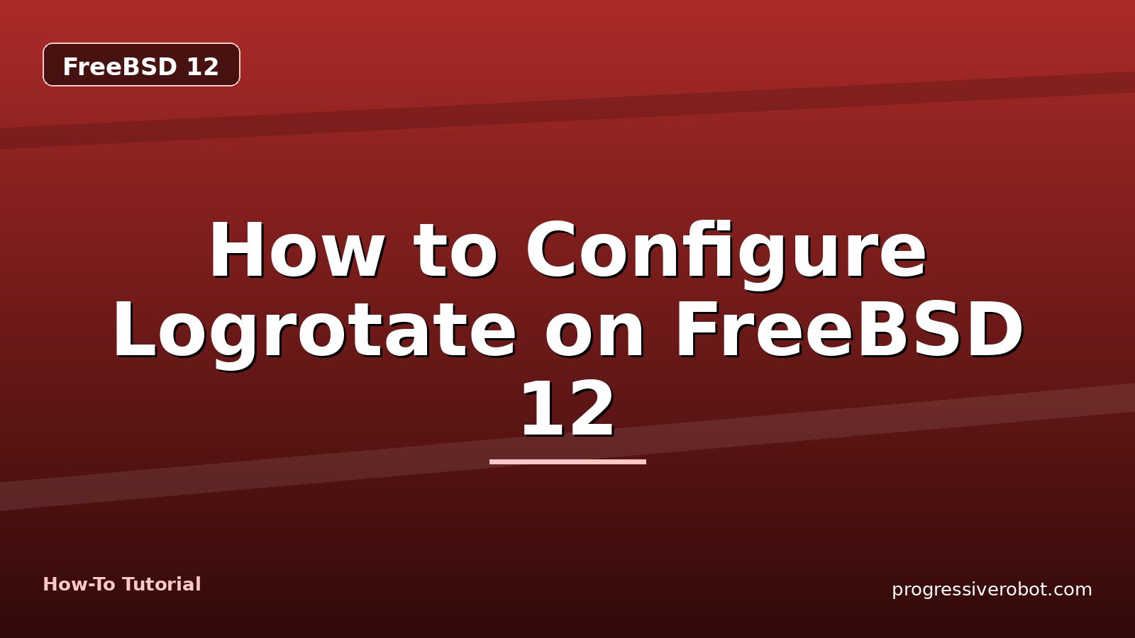How to Configure Logrotate on FreeBSD 12 — step-by-step FreeBSD 12 tutorial on Progressive Robot