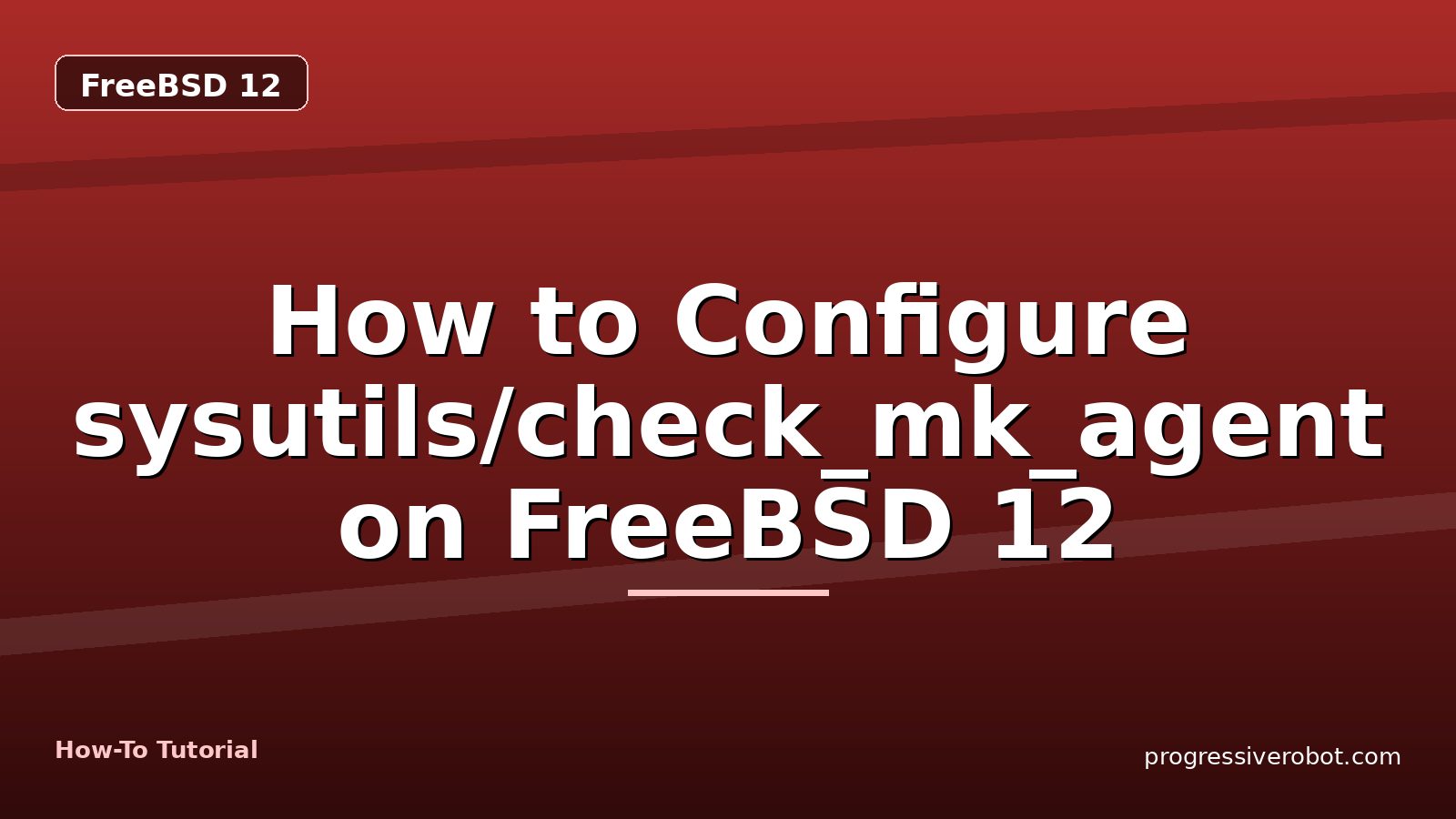 How to Configure sysutils/check_mk_agent on FreeBSD 12 — step-by-step FreeBSD 12 tutorial on Progressive Robot