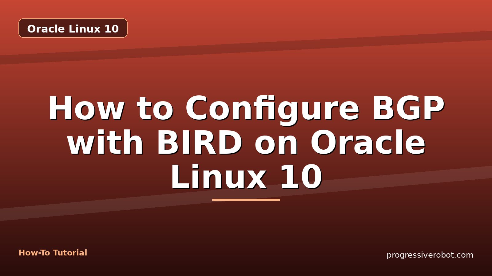 How to Configure BGP with BIRD on Oracle Linux 10 — step-by-step Oracle Linux 10 tutorial on Progressive Robot