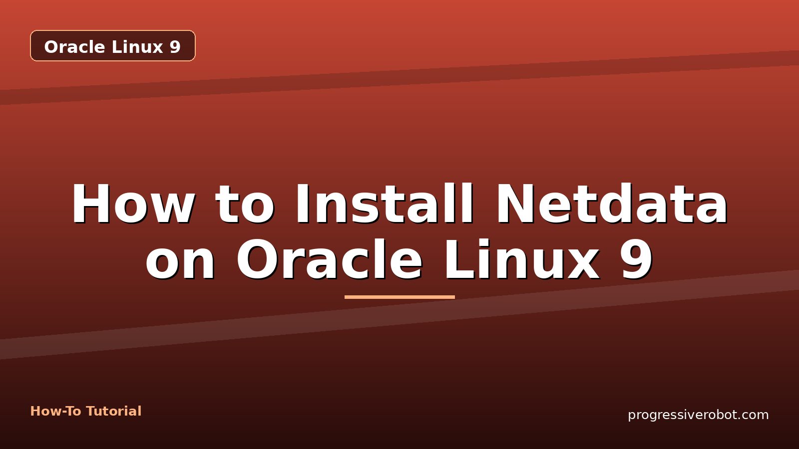How to Install Netdata on Oracle Linux 9 — step-by-step Oracle Linux 9 tutorial on Progressive Robot