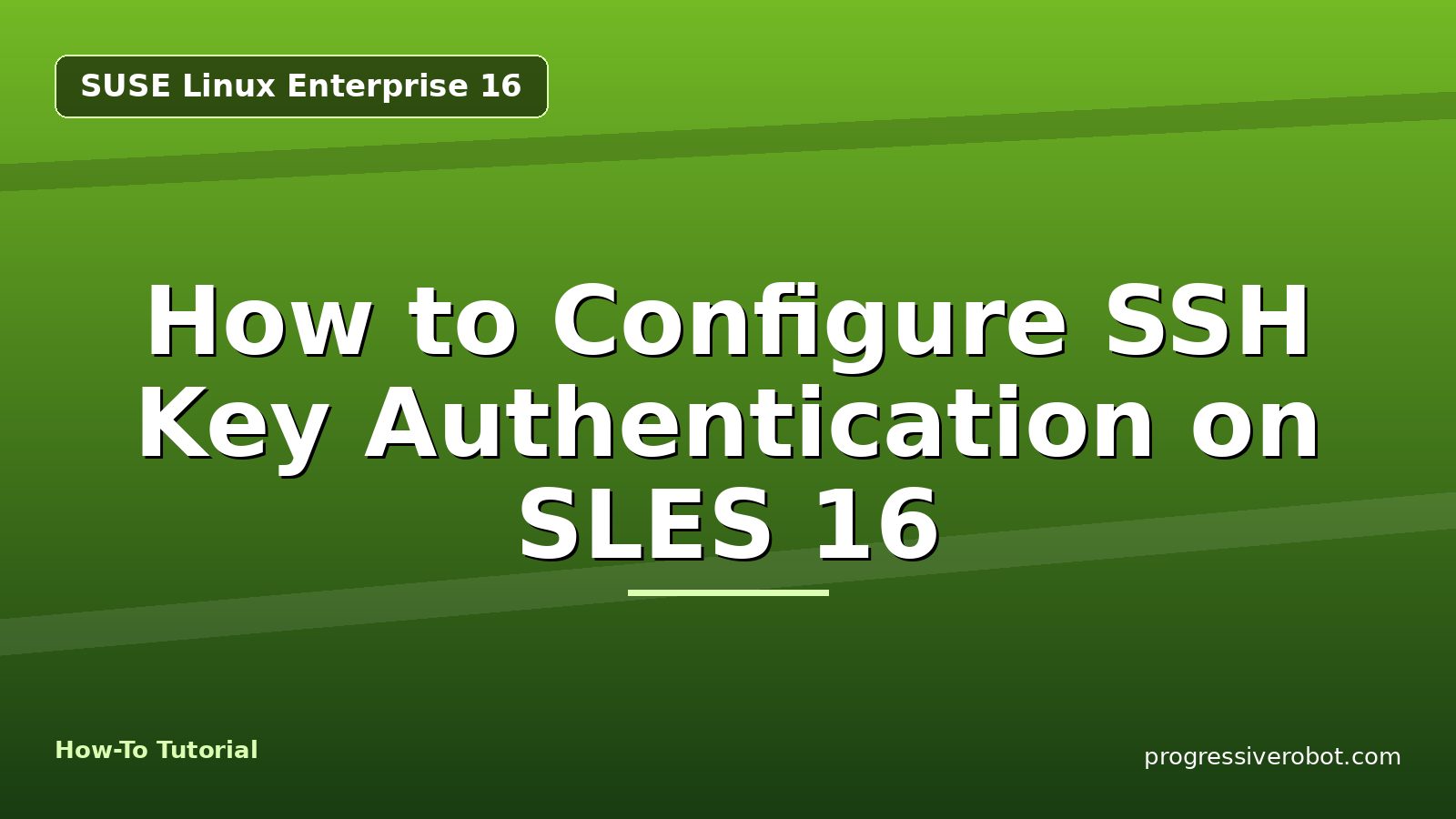 How to Configure SSH Key Authentication on SLES 16