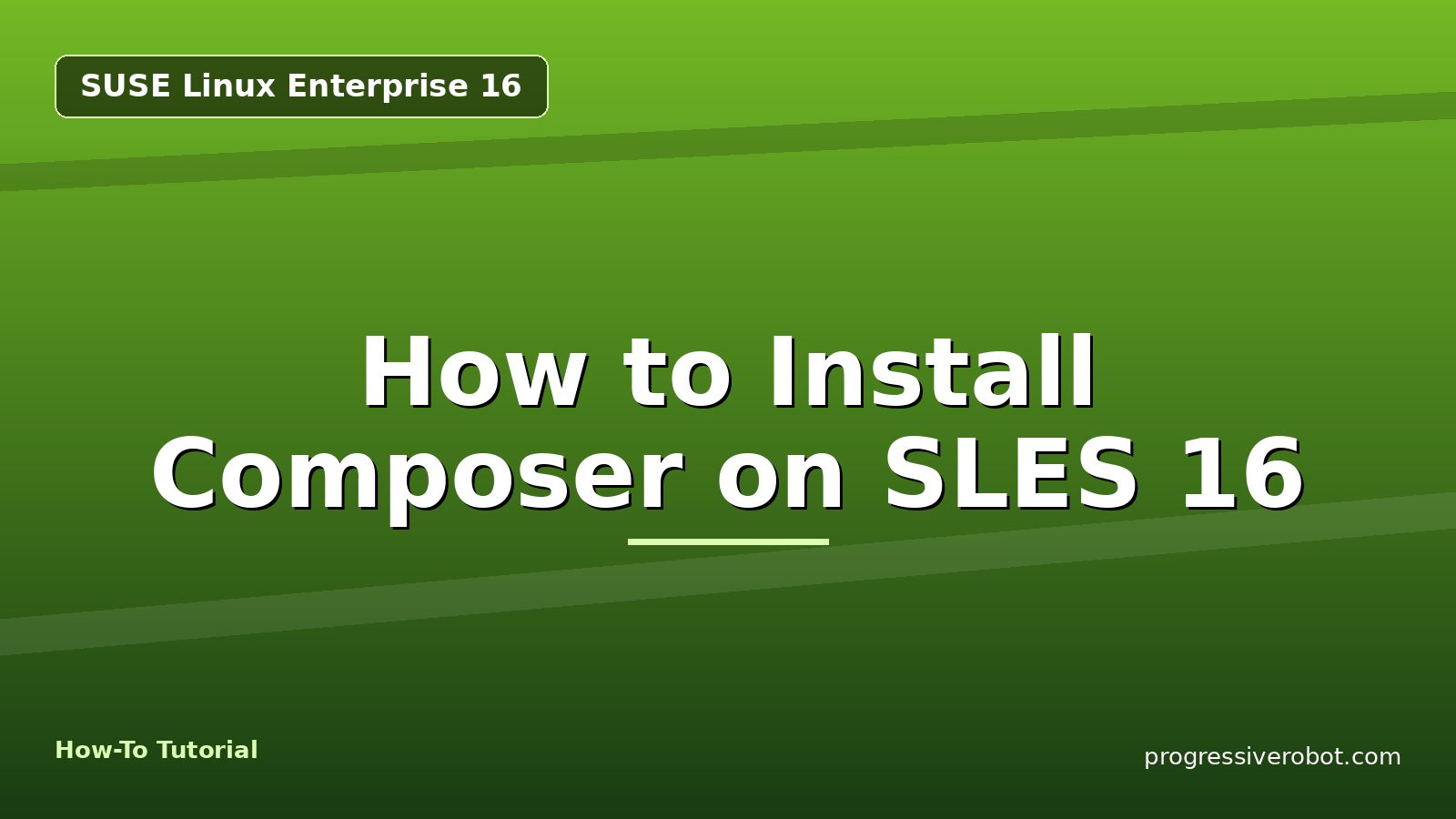 How to Install Composer on SLES 16 — step-by-step SUSE Linux Enterprise 16 tutorial on Progressive Robot