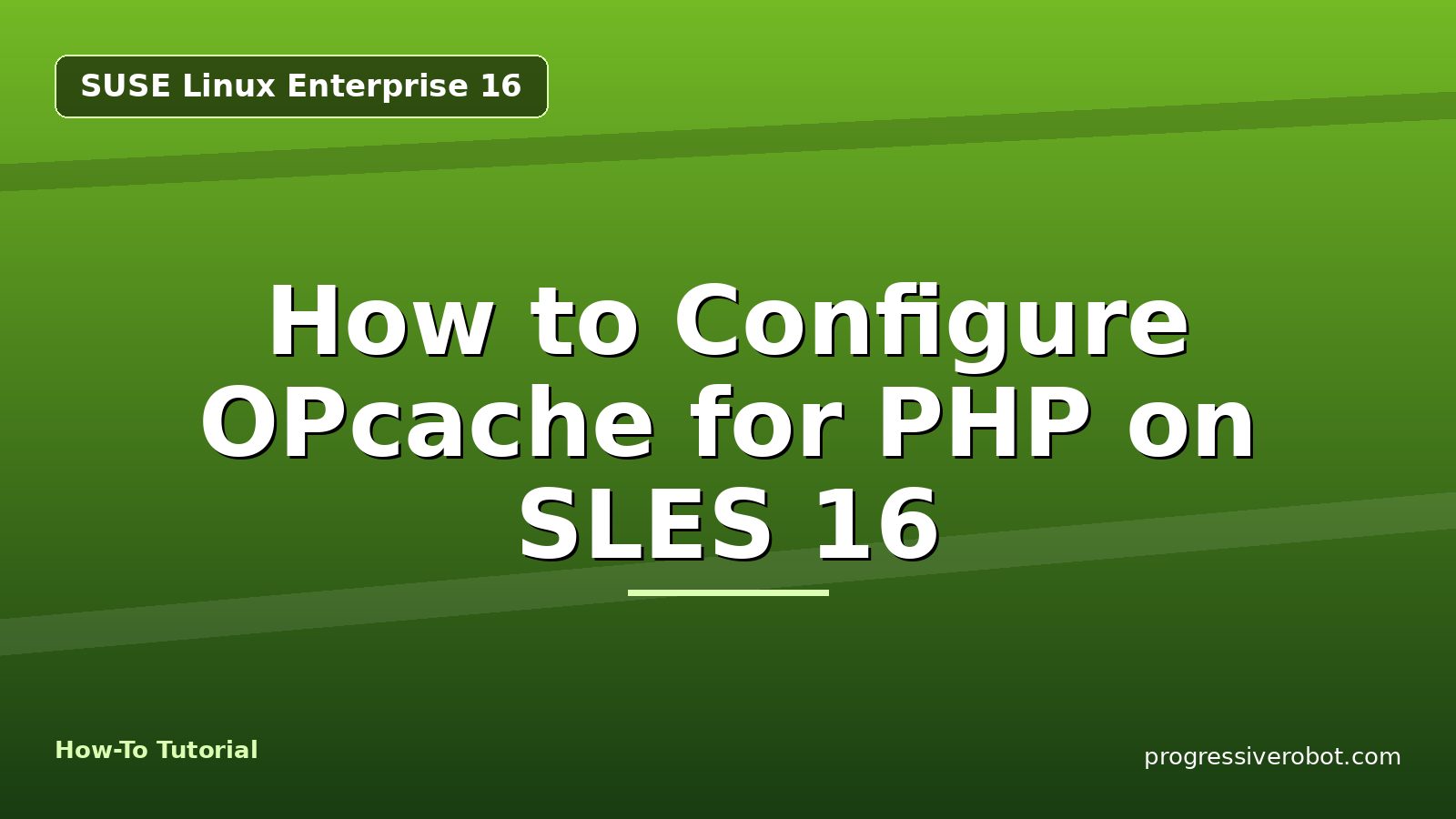 How to Configure OPcache for PHP on SLES 16 — step-by-step SUSE Linux Enterprise 16 tutorial on Progressive Robot