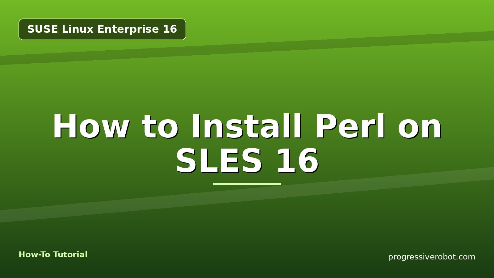 How to Install Perl on SLES 16