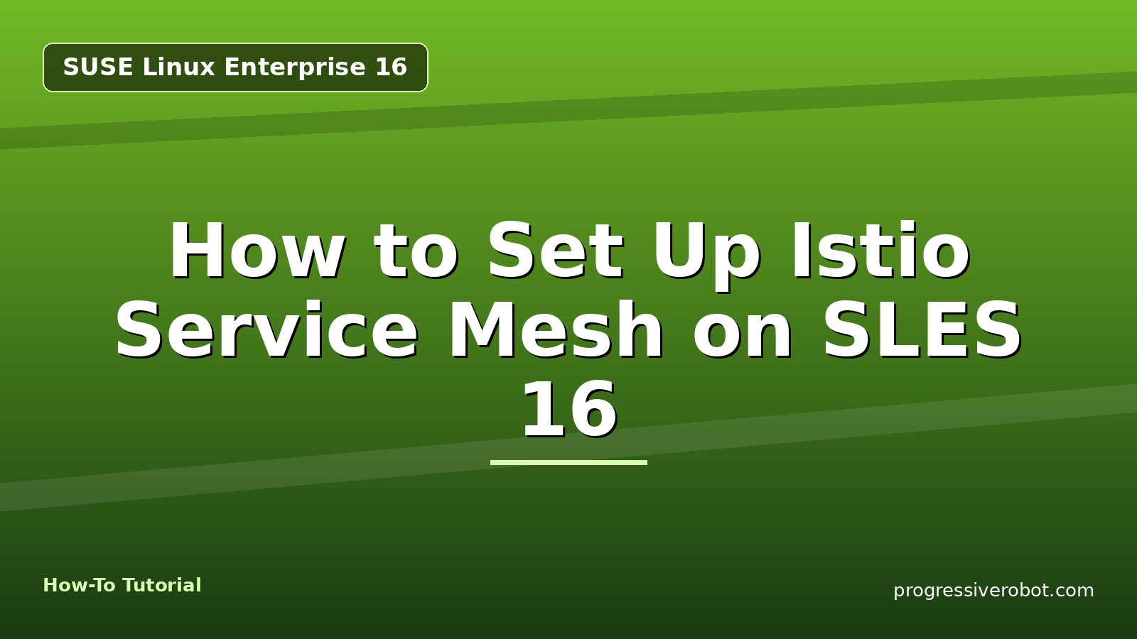 How to Set Up Istio Service Mesh on SLES 16 — step-by-step SUSE Linux Enterprise 16 tutorial on Progressive Robot
