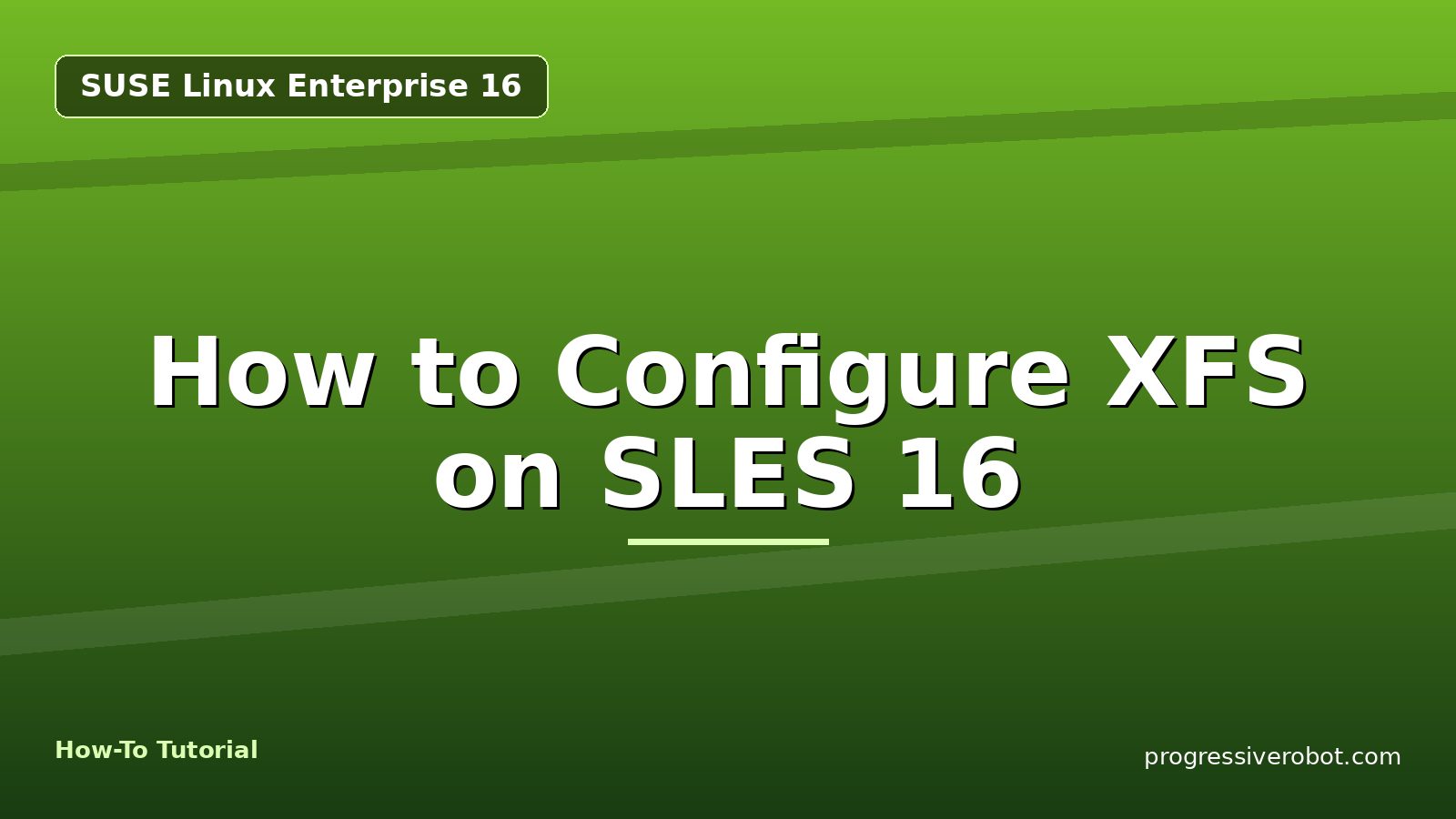 How to Configure XFS on SLES 16