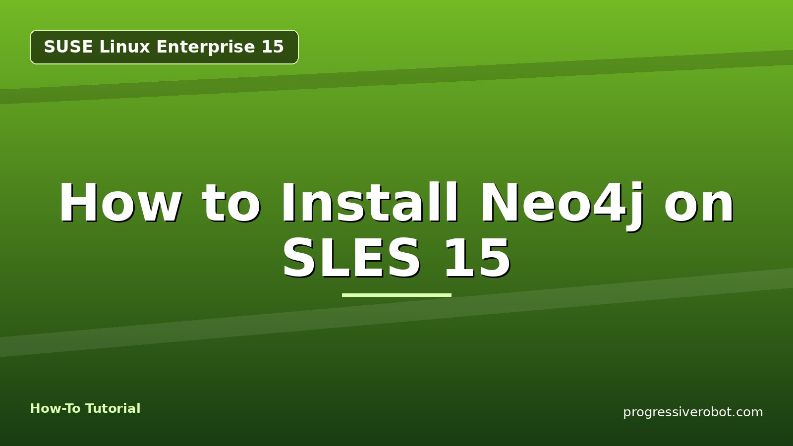 How to Install Neo4j on SLES 15 — step-by-step SUSE Linux Enterprise 15 tutorial on Progressive Robot