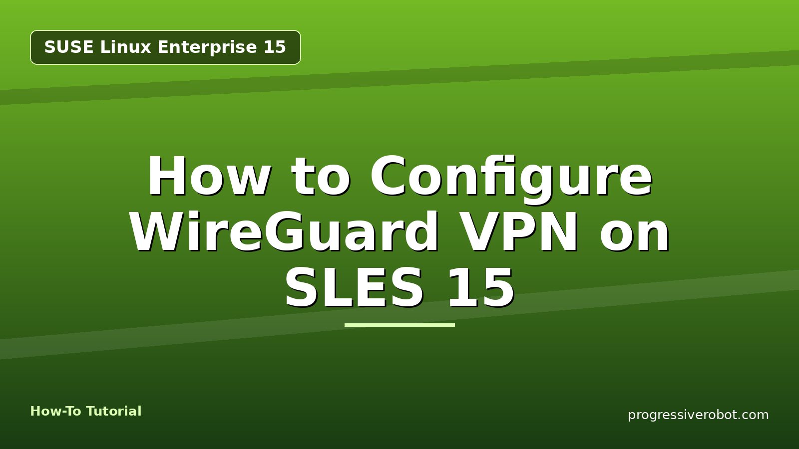 How to Configure WireGuard VPN on SLES 15