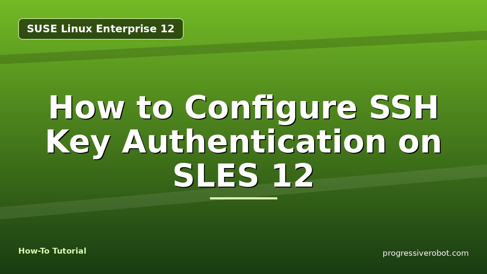 How to Configure SSH Key Authentication on SLES 12
