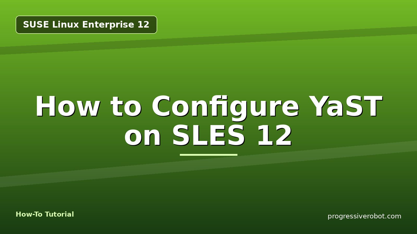 How to Configure YaST on SLES 12