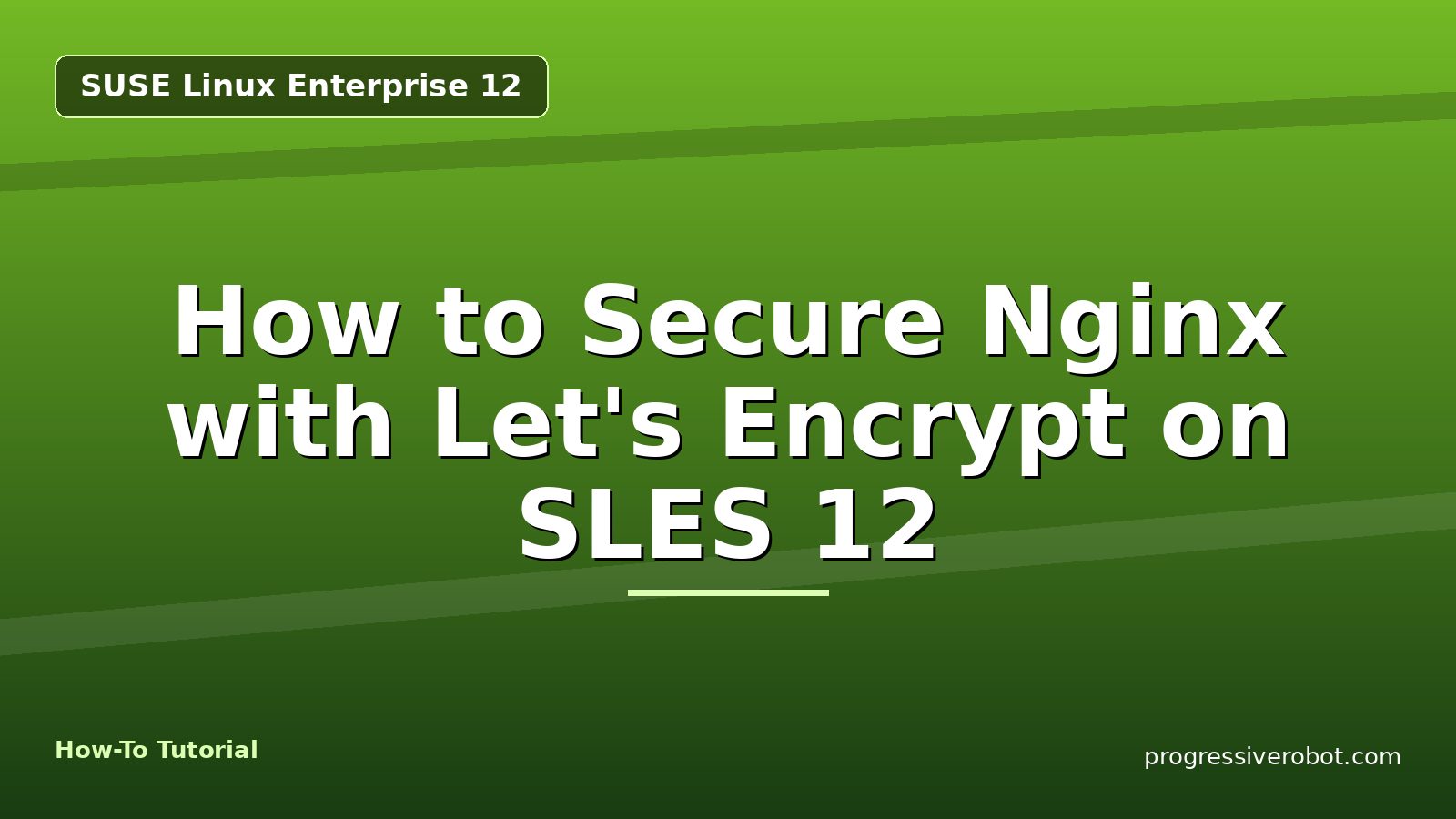 How to Secure Nginx with Let's Encrypt on SLES 12 — step-by-step SUSE Linux Enterprise 12 tutorial on Progressive Robot