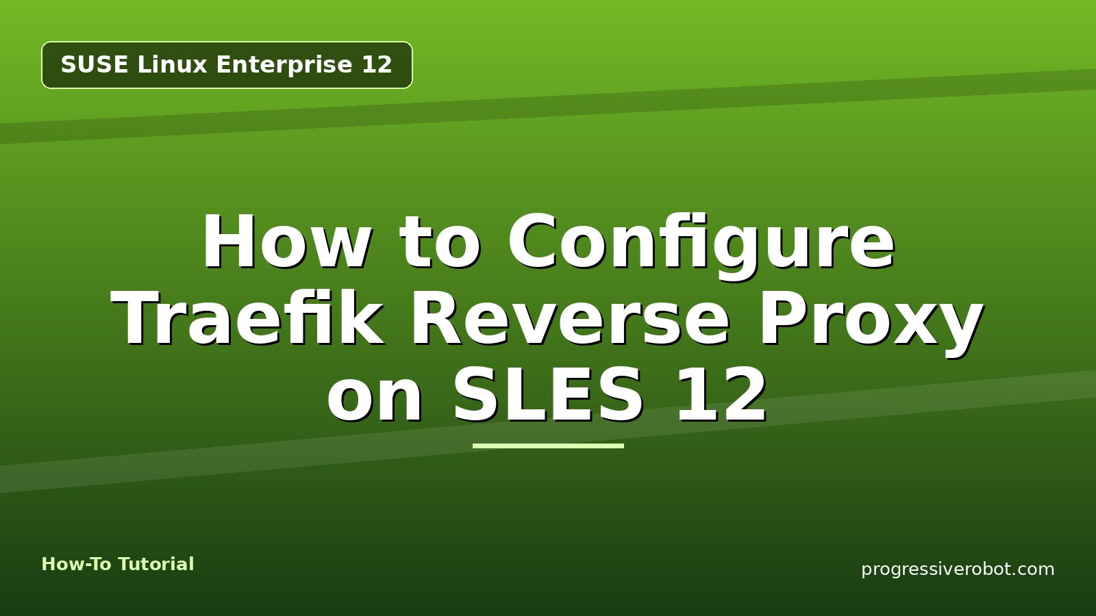 How to Configure Traefik Reverse Proxy on SLES 12