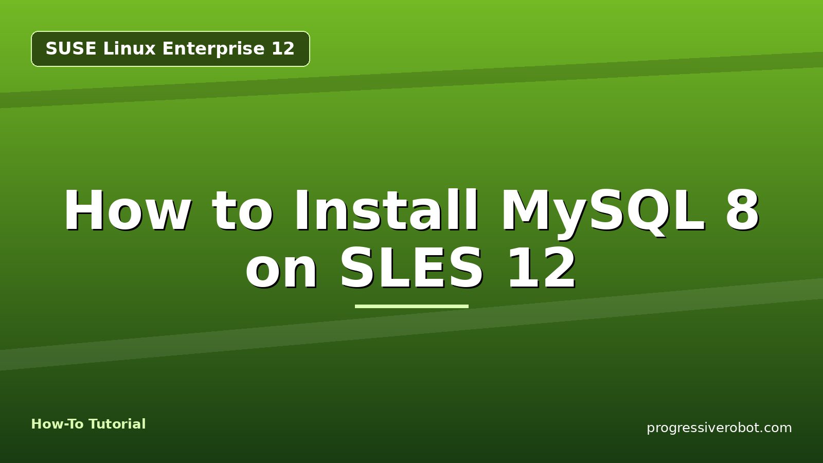 How to Install MySQL 8 on SLES 12