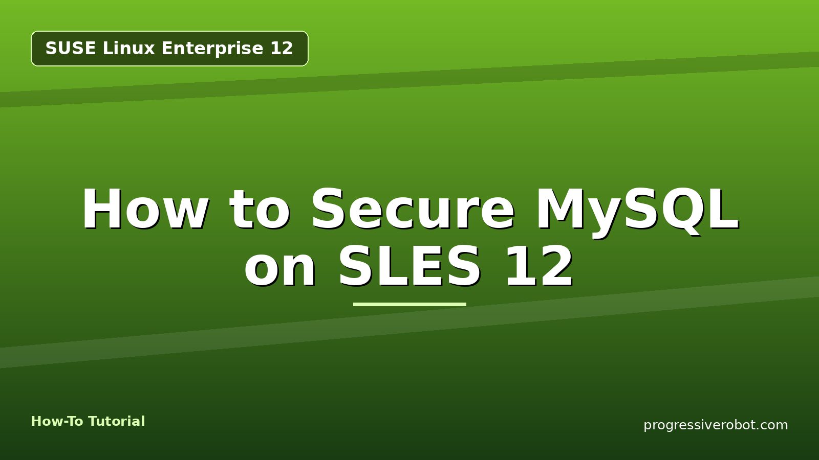 How to Secure MySQL on SLES 12